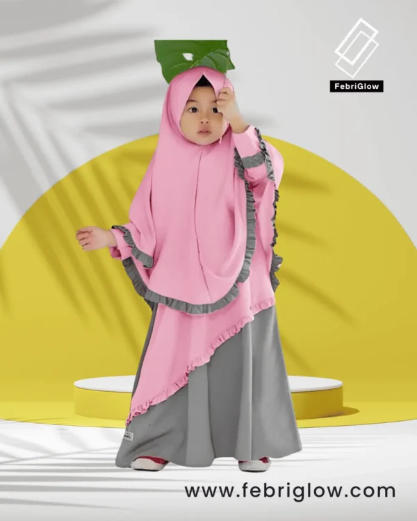 নূরানী বেবি বোরকা - গোলাপি