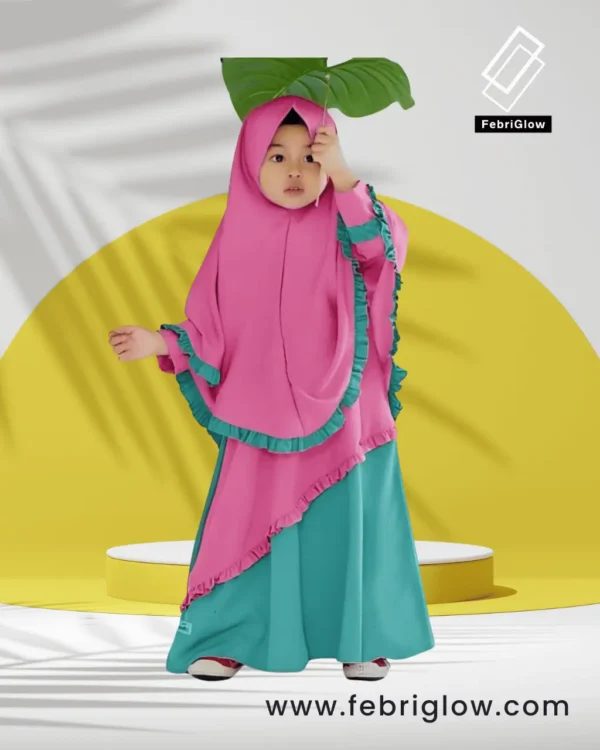 নূরানী বেবি বোরকা - গাঢ় গোলাপি